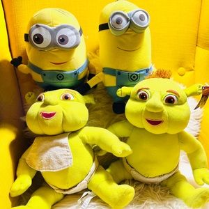 SHREK MINIONS / STUFFED  TOYS 🧸 , MIXED W/NWT and W/out TAG 🏷